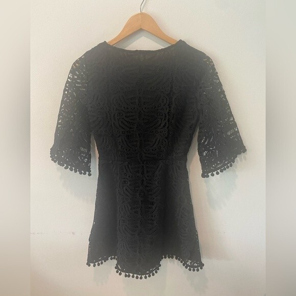 NWOT TULAROSA • Coal Lace Mini Dress in Onyx Size XS - Picture 6 of 7